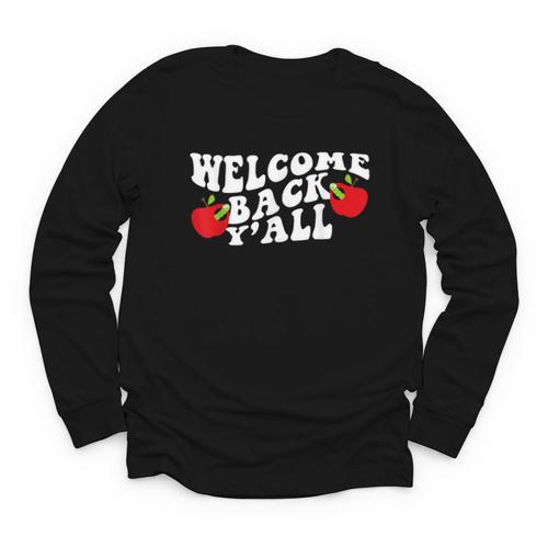 Welcome Back To School Happy First Day Of School 2025 2026 Youth Long Sleeve Tee - Savourry