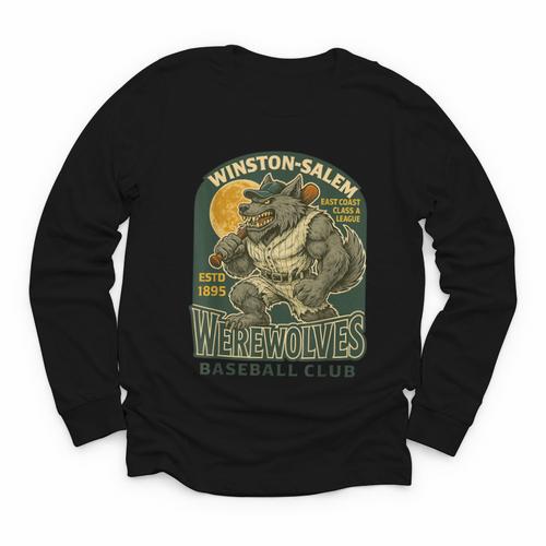 Winston-Salem Werewolves Minor League Baseball Club Youth Long Sleeve Tee - Sportilla