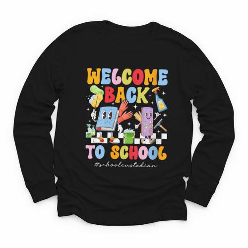 Women's Back To School Custodian First Day Of School Custodian Youth Long Sleeve Tee - Savourry