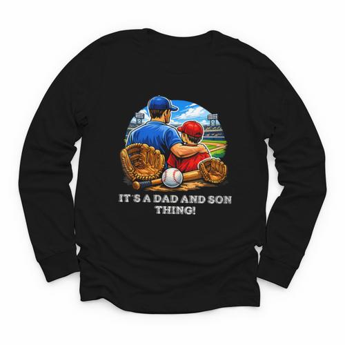Women's Father Son Baseball Father's Day Youth Long Sleeve Tee - Sportilla