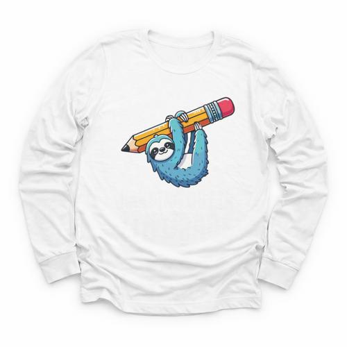 Back To School Seventh Grade Sloth Hanging Out In 7th Grade Performance Youth Long Sleeve Tee - Savourry