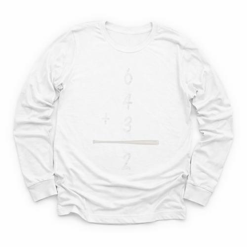Baseball Math 6 4 3 2 Double Play Cute Softball Game Premium Tri-Blend Youth Long Sleeve Tee - Sportilla