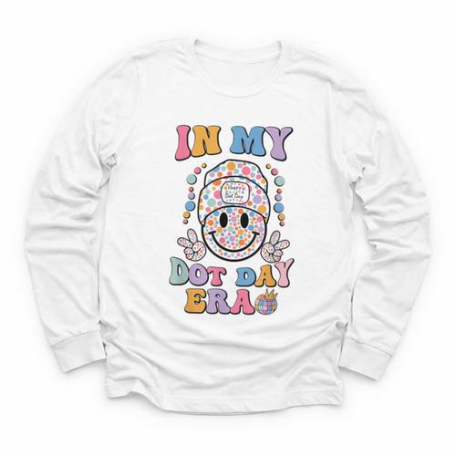 In My Dot Day Era Kids Boys Girls Dot Day Back To School Youth Long Sleeve Tee - Savourry