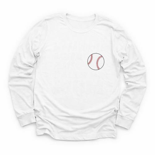 My Favorite Baseball Player Calls Me Mom Youth Long Sleeve Tee - Sportilla