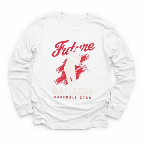 Future Matlacha Baseball Star Baseball Player Sports Theme Premium Tri-Blend Youth Long Sleeve Tee - Sportilla