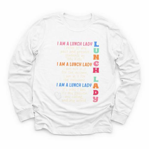 I'm A Lunch Lady Back To School Cafeteria Worker Squad Youth Long Sleeve Tee - Savourry
