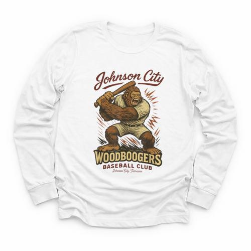 Johnson City Woodboogers Retro Baseball Club Youth Long Sleeve Tee - Sportilla