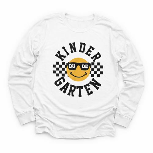 Kindergarten Dude Back To School Kinder Students Kids Youth Long Sleeve Tee - Savourry