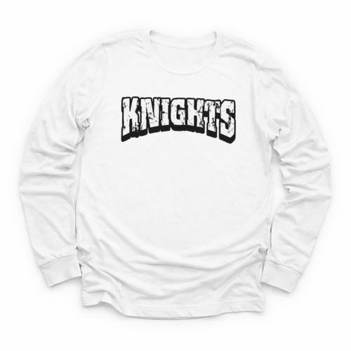 Knights Back To School Spirit Premium Tri-Blend Youth Long Sleeve Tee - Savourry