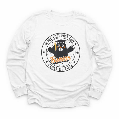 My Last First Day Senior 2026 Cat Back To School Cool Class Youth Long Sleeve Tee - Savourry