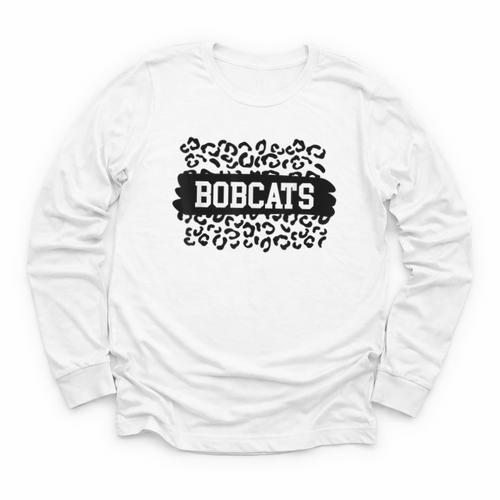 Leopard Bobcats School Spirit Fan Team Back To School Youth Long Sleeve Tee - Savourry