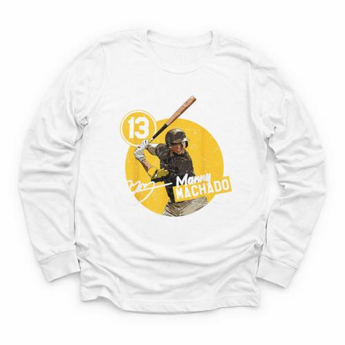 Manny Machado San Diego MLB Baseball Players MLBMAC4056 Youth Long Sleeve Tee - Sportilla