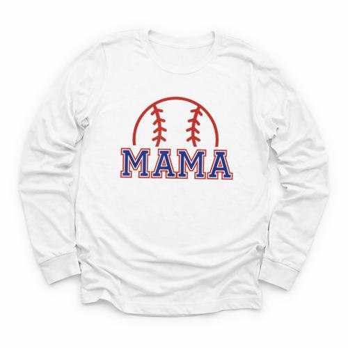 Mom Of Rookie 1st Birthday Baseball Boy Family Matching Youth Long Sleeve Tee - Sportilla