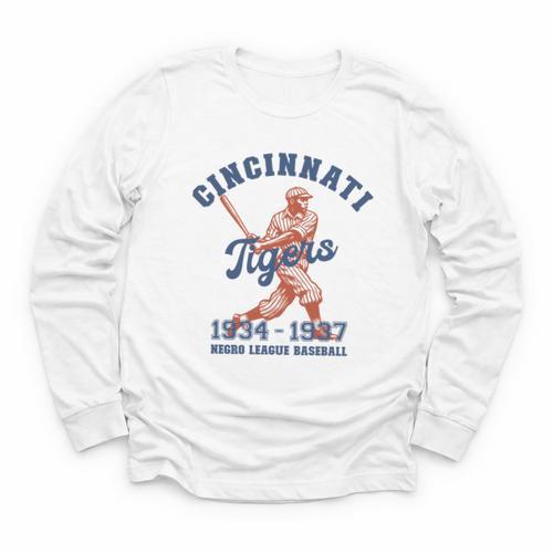 Negro League Baseball History Month Cincinnati Ohio Youth Long Sleeve Tee - Sportilla