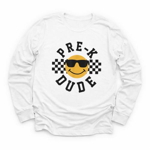 Preschool Dude Back To School Pre-K Students Kids Youth Long Sleeve Tee - Savourry