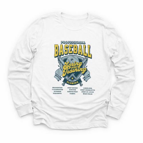Professional Baseball Spring Training 2026 Florida Cities Youth Long Sleeve Tee - Sportilla