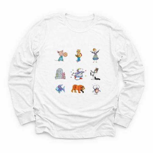 Read Book Characters I Can Do Hard Things Back To School Youth Long Sleeve Tee - Savourry