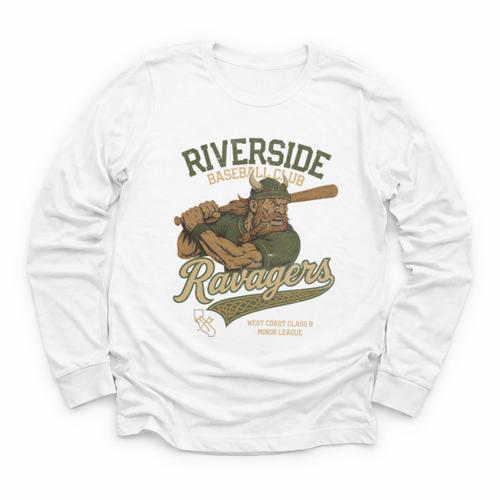 Riverside Ravagers Retro Minor League Baseball Youth Long Sleeve Tee - Sportilla