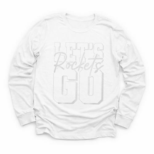 Rockets Back To School Spirit Premium Tri-Blend Youth Long Sleeve Tee - Savourry