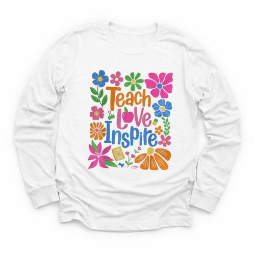 Teach Love Inspire Back To School Youth Long Sleeve Tee - Savourry