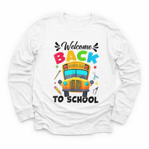 Welcome Back To School Outfit School Bus Driver Youth Long Sleeve Tee - Savourry