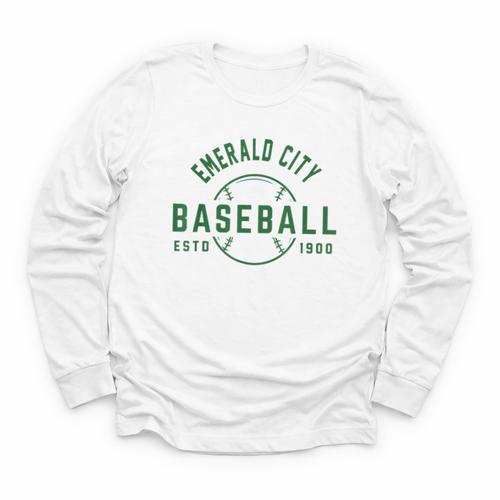 Wizard Of Oz Emerald City Baseball Costume Halloween Youth Long Sleeve Tee - Sportilla