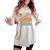 Promoted To Grandma Expecting Baby Daisy Groovy Wildflower レディースオーバーサイズコンフォートTシャツ Ivory