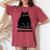 Annoyed Cat Dismissedarcastic Rolling Eyes カワイイキャット レディースオーバーサイズコンフォートTシャツ Crimson