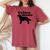 Golden Mama レディースオーバーサイズコンフォートTシャツ Crimson