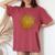 Vector Equilibrium 神聖なジオメトリーメタトロン 生命の花 レディースオーバーサイズコンフォートTシャツ Crimson