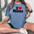 I Love Heart Mama Mother's Day Mommy Mother。 レディースオーバーサイズコンフォートTシャツ Blue Jean