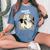 Trashed Panda ミーム アライグマ 面白いアート レディースオーバーサイズコンフォートTシャツ Blue Jean Trashed Panda ミーム アライグマ 面白いアート レディースオーバーサイズコンフォートTシャツ Blue Jean