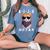 喜寿 77歳 Kiju 猫好き 誕生日 可愛い 男性 女性 レディースオーバーサイズコンフォートTシャツ Blue Jean 喜寿 77歳 Kiju 猫好き 誕生日 可愛い 男性 女性 レディースオーバーサイズコンフォートTシャツ Blue Jean