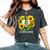 82歳 祝福された愛されたひまわりの花 ハート 82歳の誕生日 レディースオーバーサイズコンフォートTシャツ Pepper