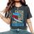 Catch The Blue Waveurfing Democrat Donkey Midterm Election レディースオーバーサイズコンフォートTシャツ Pepper