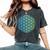 Flower Of Life 宇宙のポジティブなエネルギー フラワーオブライフ 長袖tシャツ レディースオーバーサイズコンフォートTシャツ Pepper