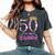 It's My 50Th Birthday Queen Tiarahoes 50歳 Old Bday ギフト レディースオーバーサイズコンフォートTシャツ Pepper It's My 50Th Birthday Queen Tiarahoes 50歳 Old Bday ギフト レディースオーバーサイズコンフォートTシャツ Pepper