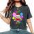 Just A Girl Who Loves Candy、レインボースイーツテスターギフト レディースオーバーサイズコンフォートTシャツ Pepper Just A Girl Who Loves Candy、レインボースイーツテスターギフト レディースオーバーサイズコンフォートTシャツ Pepper