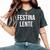 Make Hastelowly Festina Lente ラテン語インスピレーション引用 レディースオーバーサイズコンフォートTシャツ Pepper