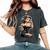 Pinup Girl ジュークボックス レコード音楽プレーヤー ヴィンテージ レディースオーバーサイズコンフォートTシャツ Pepper