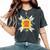 Quilters クラシック風防キルトブロック 花柄パッチワーク レディースオーバーサイズコンフォートTシャツ Pepper Quilters クラシック風防キルトブロック 花柄パッチワーク レディースオーバーサイズコンフォートTシャツ Pepper