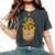 ゴッホ ひまわり ポケットアート 花柄 恋人スタイル 長袖tシャツ レディースオーバーサイズコンフォートTシャツ Pepper
