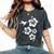 ハチドリ、ハイビスカス、花、男性、女性、子供 Tropical Hummingbird Hibiscus Flowers レディースオーバーサイズコンフォートTシャツ Pepper
