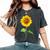 ヒマワリ 夏 花 庭 自然 レディースオーバーサイズコンフォートTシャツ Pepper