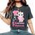 女の子、10歳の誕生日、ユニコーンキャット、ナンバー10 レディースオーバーサイズコンフォートTシャツ Pepper