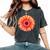 開花期のハンサムなガーベラの花 レディースオーバーサイズコンフォートTシャツ Pepper 開花期のハンサムなガーベラの花 レディースオーバーサイズコンフォートTシャツ Pepper