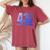 43歳 男性 ギフト 43歳 誕生日プレゼント 女性用 レディースオーバーサイズコンフォートTシャツ Crimson