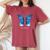 Blue Butterfly Beautiful Butterfly 長袖tシャツ レディースオーバーサイズコンフォートTシャツ Crimson