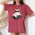 Dj Cat Techno Music Festival Lover Musician Women レディースオーバーサイズコンフォートTシャツ Crimson Dj Cat Techno Music Festival Lover Musician Women レディースオーバーサイズコンフォートTシャツ Crimson