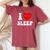 I Loveleep Heart Naps Lazy Relaxing For Men レディースオーバーサイズコンフォートTシャツ Crimson